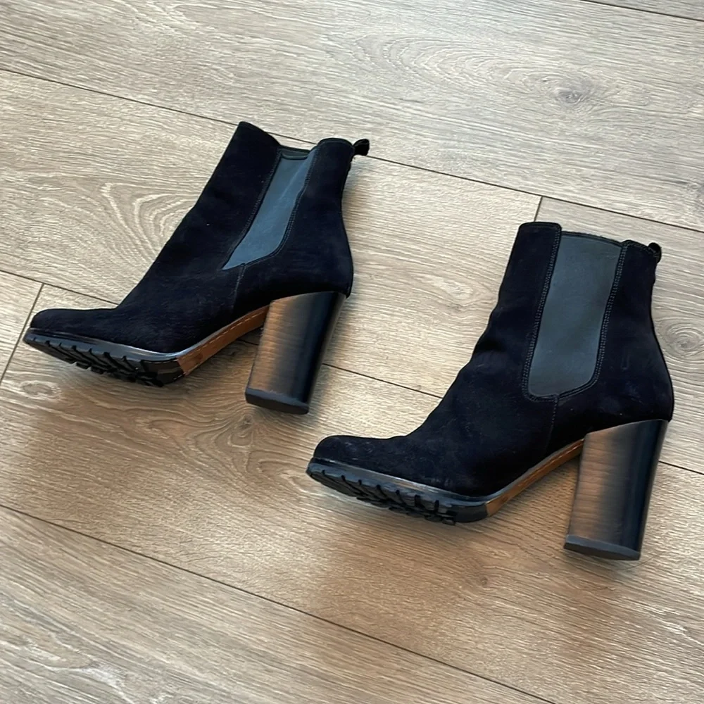 Coach Odelle Black Oiled Suede Bootie Size 9 - Picture 7 of 10